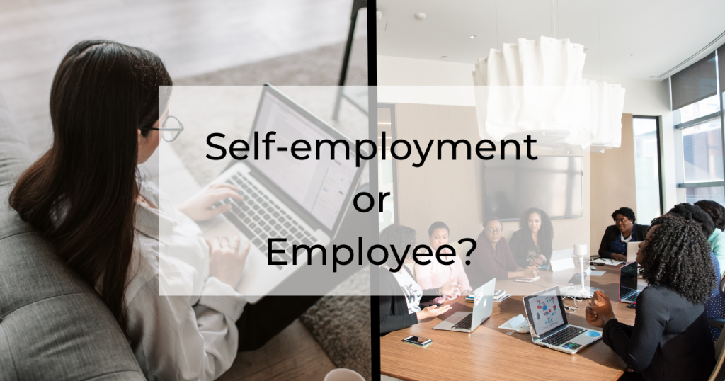 self-employment or employee